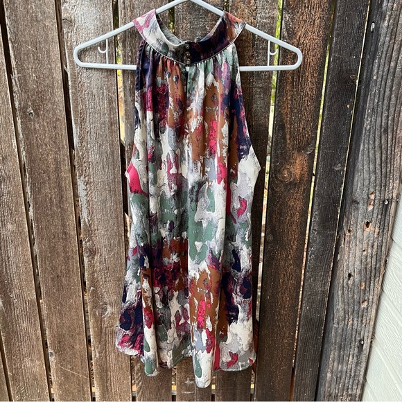 Haute Hippie Tribe Tie Keyhole Multicolored Blouse In Sz S - Picture 9 of 12